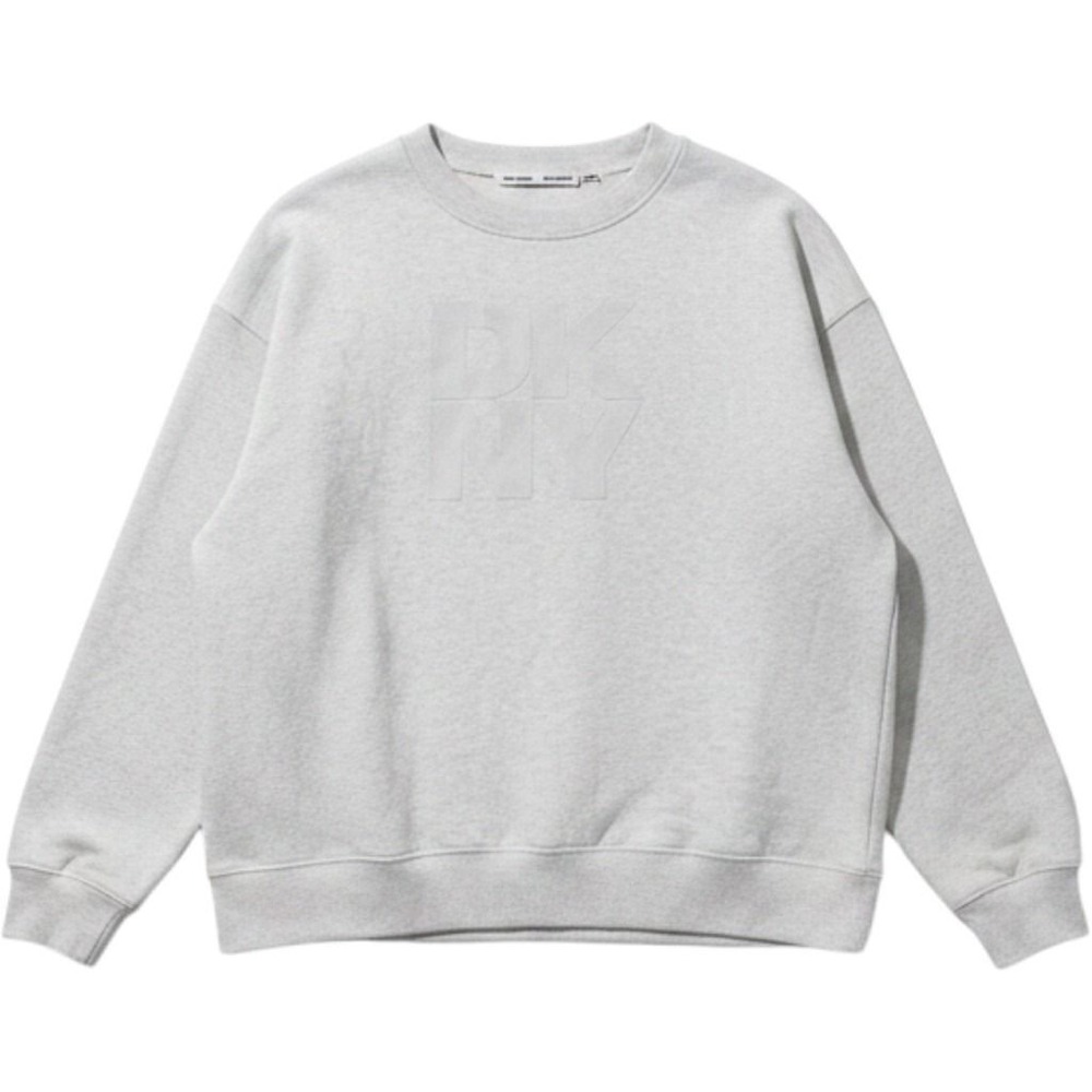 DKNY Sport Womens Crewneck Sweatshirt Large Gray Heather Logo Pullover